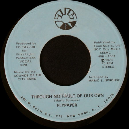 Flypaper - Keep On Keepin' On / Through No Fault Of Our Own side B