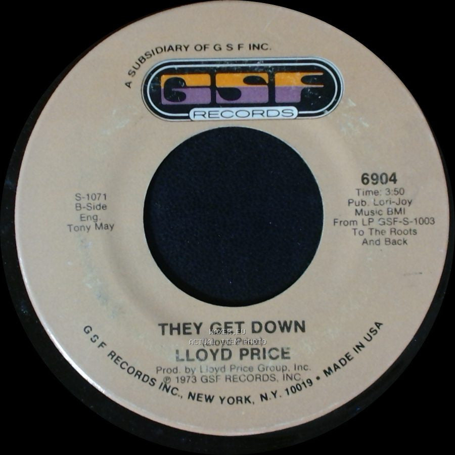 Lloyd Price - They Get Down / Trying To Slip (Away) side B