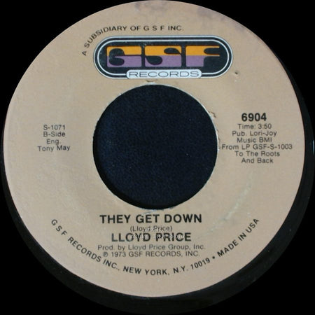 Lloyd Price - Trying To Slip (Away) / They Get Down side B