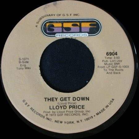 Lloyd Price - Trying To Slip (Away) / They Get Down side B