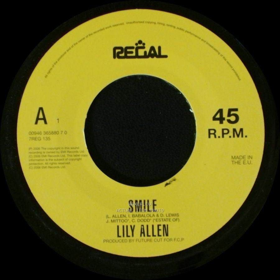 Lilly Allen - Smile / Smile (Gutter Mix) side A