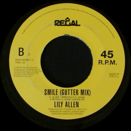 Lilly Allen - Smile / Smile (Gutter Mix) side B