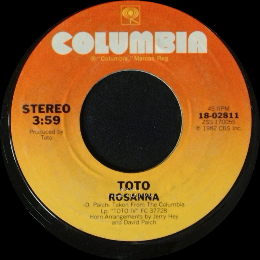 Toto - Rosanna / It's A Feeling side A