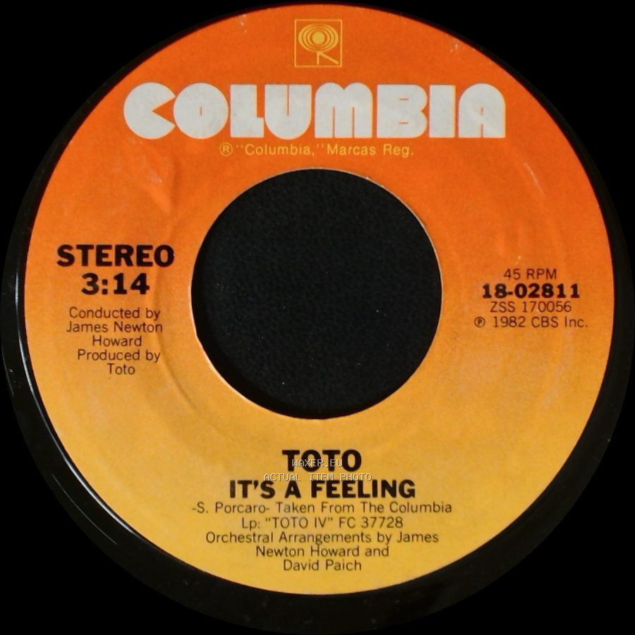 Toto - Rosanna / It's A Feeling side B