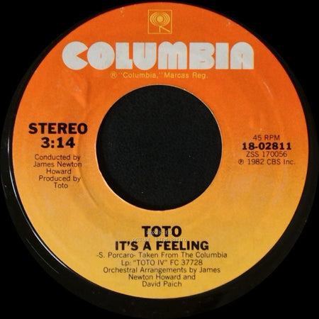 Toto - Rosanna / It's A Feeling side B
