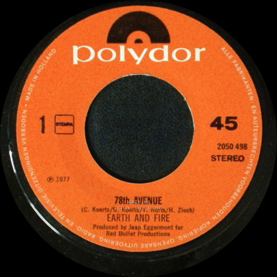 Earth And Fire - 78Th Avenue / Dizzy Raptures side A