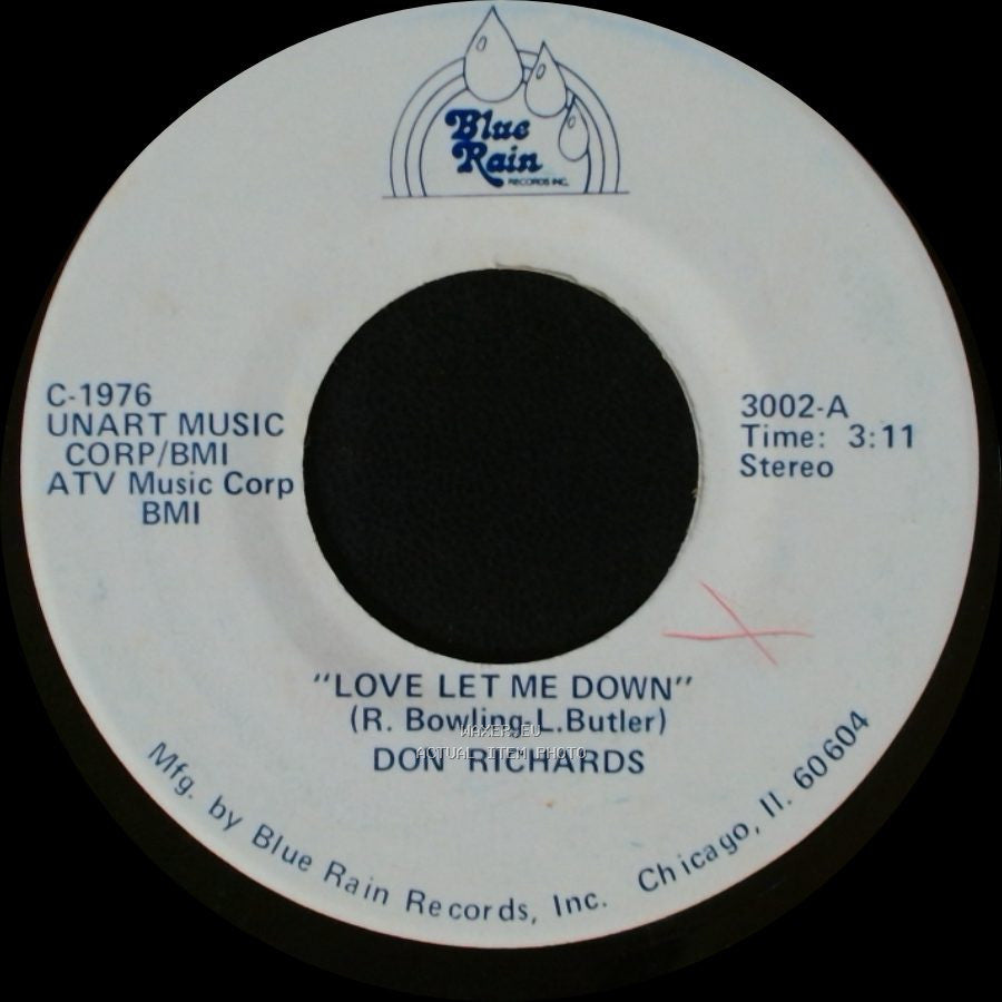 Don Richards - Love Let Me Down / Don't Throw The Pieces Away side A