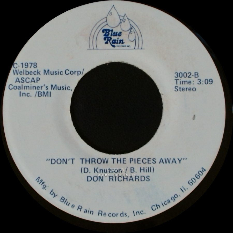 Don Richards - Love Let Me Down / Don't Throw The Pieces Away side B