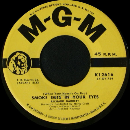 Richard Barrett - Smoke Gets In Your Eyes / Remember Me side A
