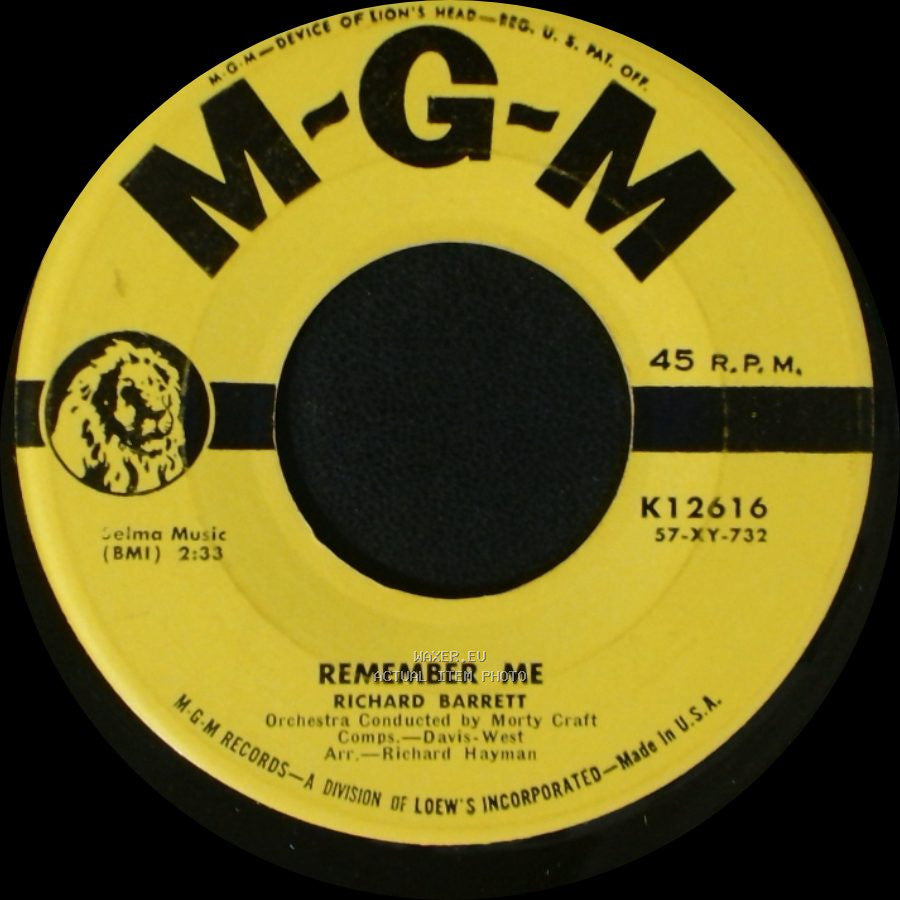 Richard Barrett - Smoke Gets In Your Eyes / Remember Me side B