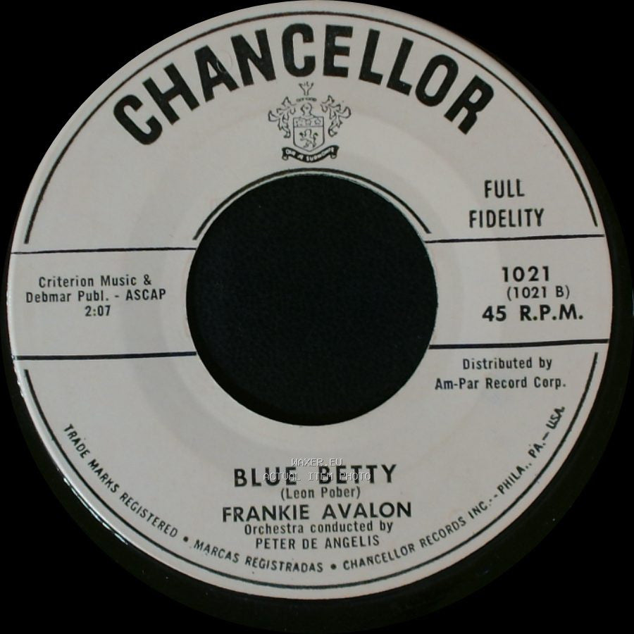 Frankie Avalon - Blue Betty / Ginger Bread side A