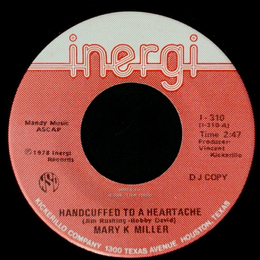 Mary K Miller - Handcuffed To A Heartache / Over And Over (I Fall In Love Again) side A
