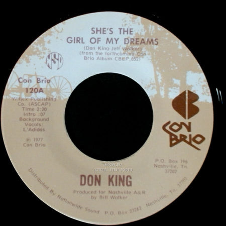 Don King - Dancing Across My Memory / She's The Girl Of My Dreams side B