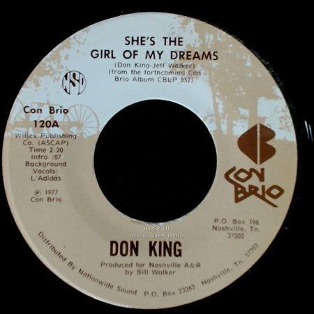 Don King - Dancing Across My Memory / She's The Girl Of My Dreams side A
