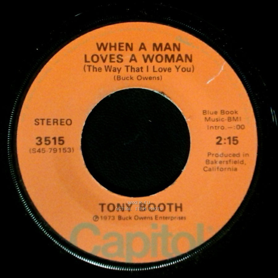 Tony Booth - When A Man Loves A Woman (The Way That I Love You) / Just A Man side B
