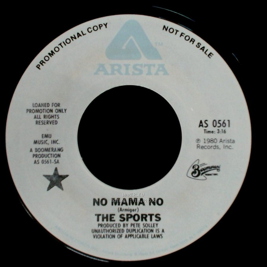 The Sports - No Mama No / Strangers On A Train side B