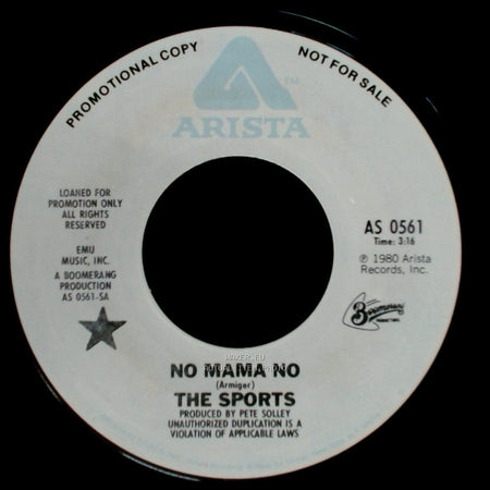 The Sports - No Mama No / Strangers On A Train side B