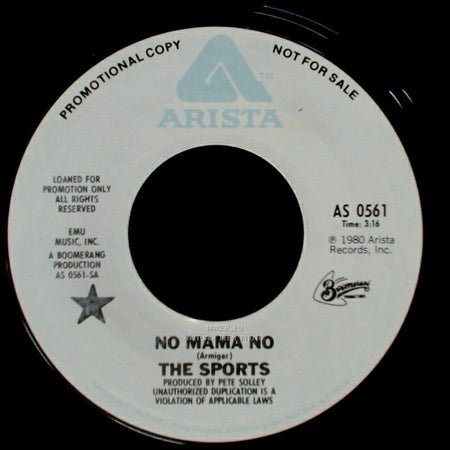The Sports - No Mama No / Strangers On A Train side B