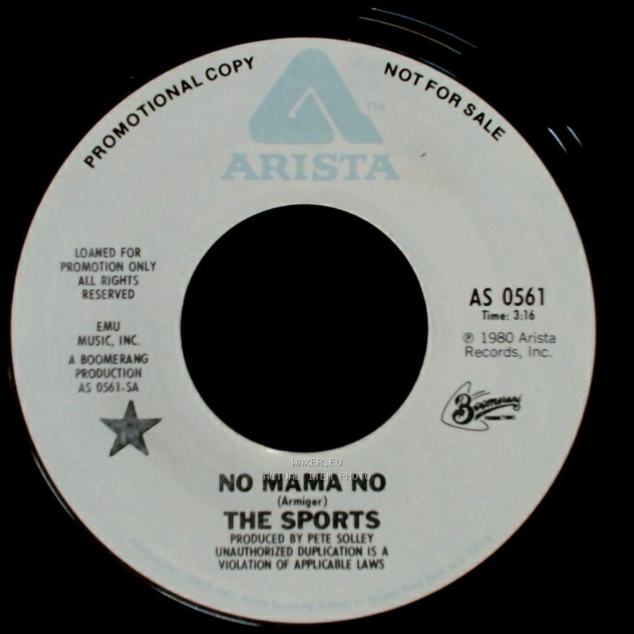 The Sports - No Mama No / Strangers On A Train side B