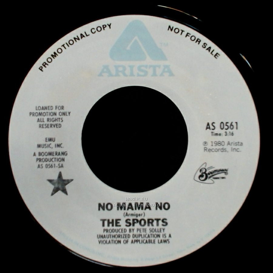 The Sports - No Mama No / Strangers On A Train side B