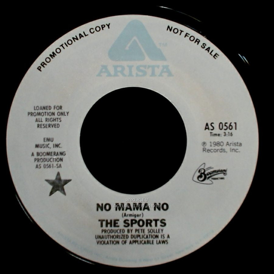 The Sports - No Mama No / Strangers On A Train side B