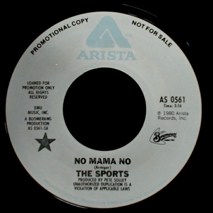 The Sports - No Mama No / Strangers On A Train side B