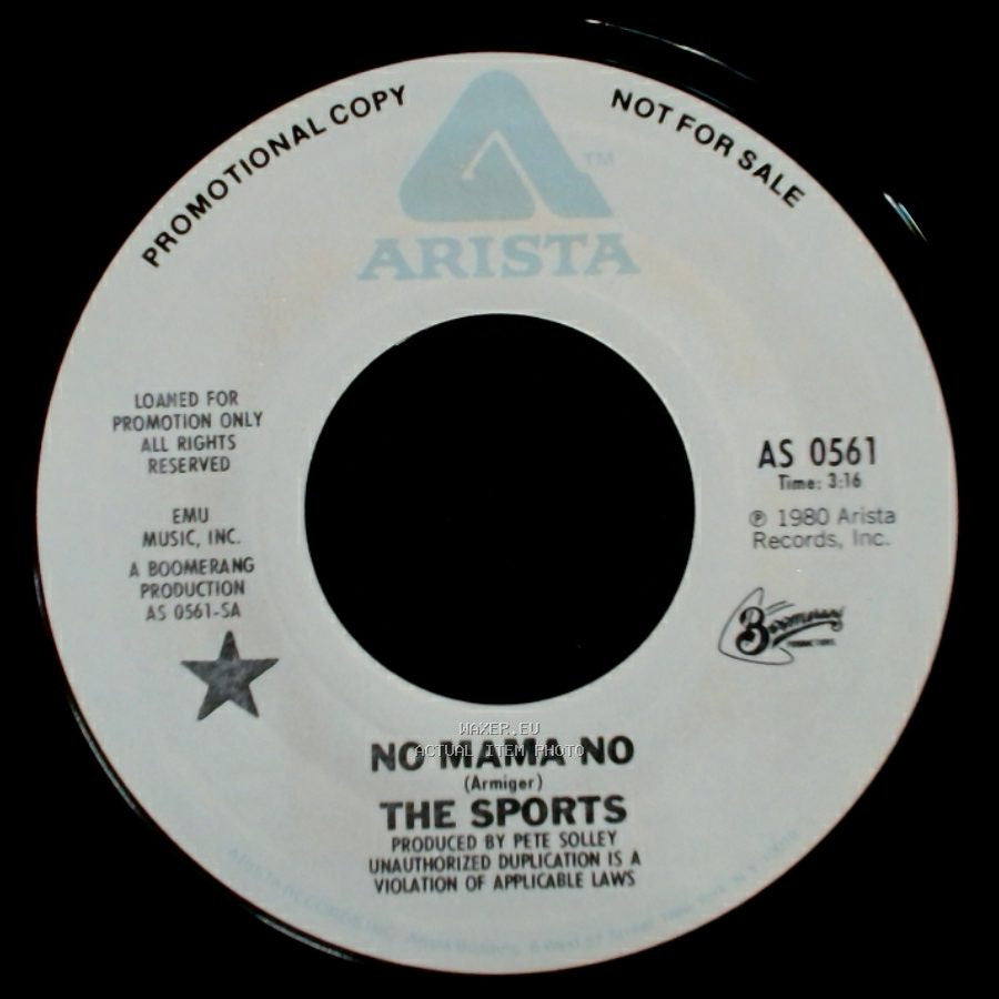 The Sports - No Mama No / Strangers On A Train side B