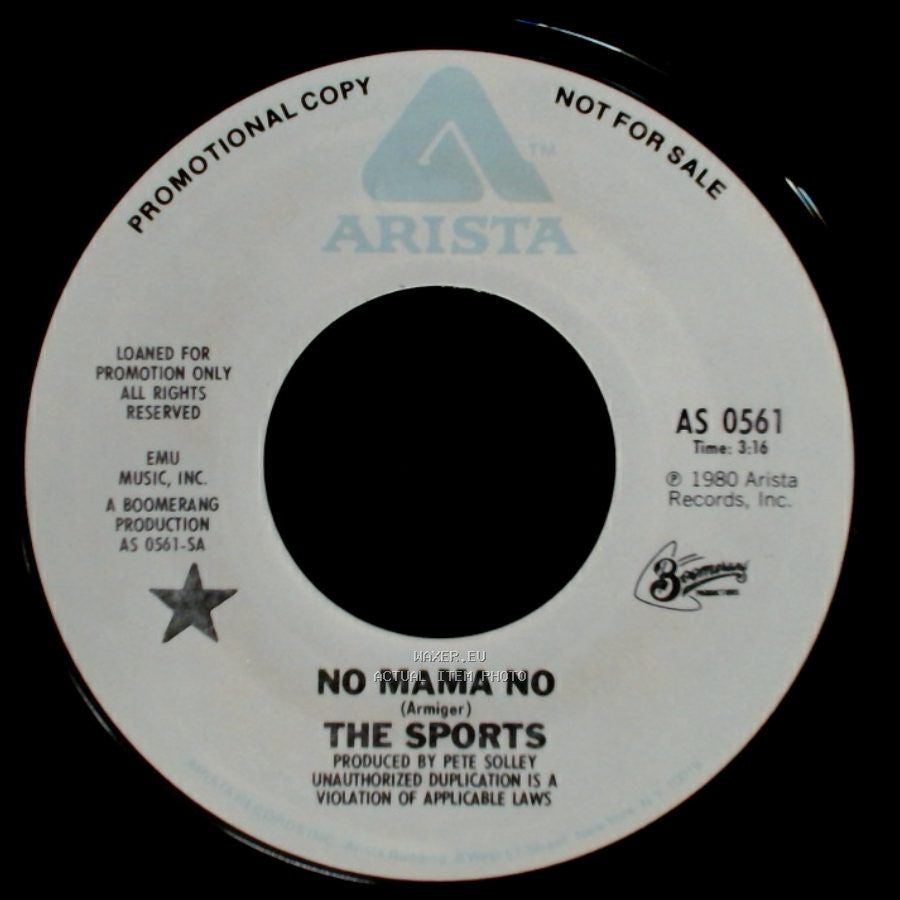 The Sports - No Mama No / Strangers On A Train side B