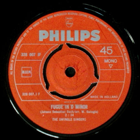 The Swingle Singers - Fugue In D Minor / Prelude In F Major side A