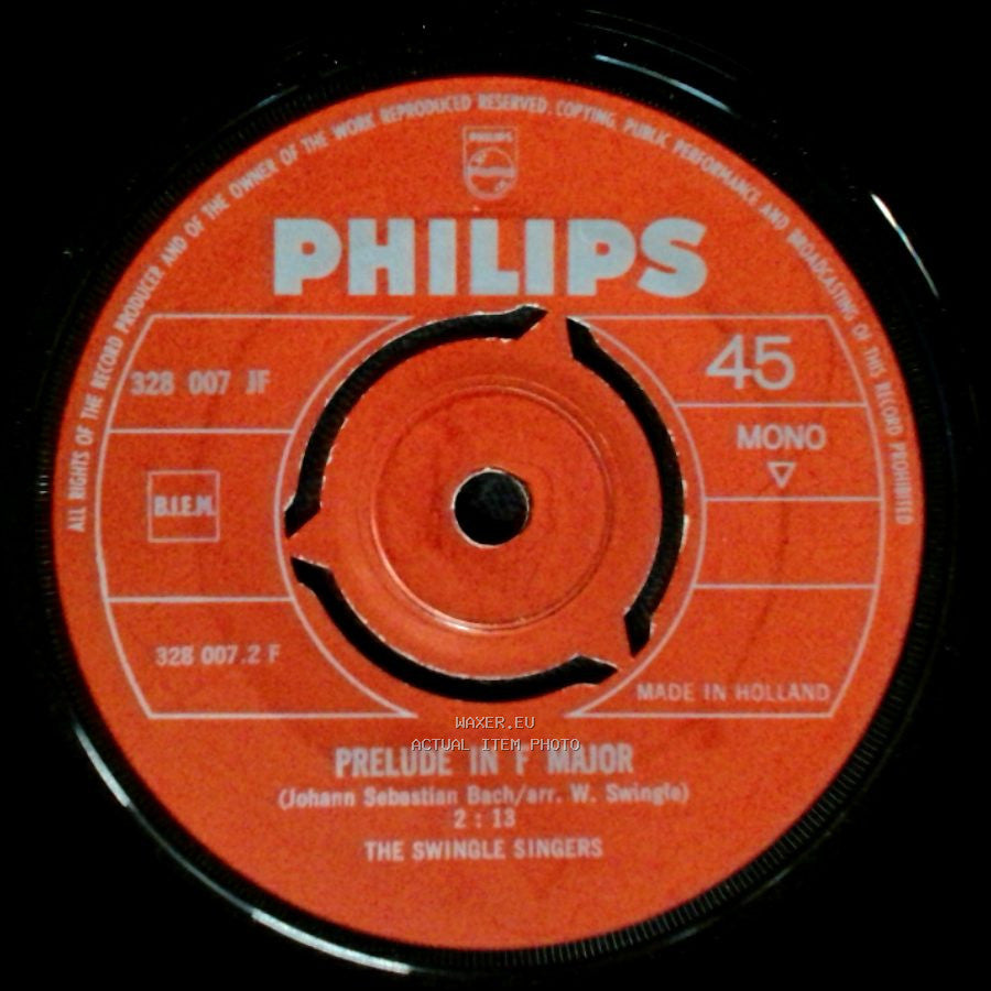 The Swingle Singers - Fugue In D Minor / Prelude In F Major side B