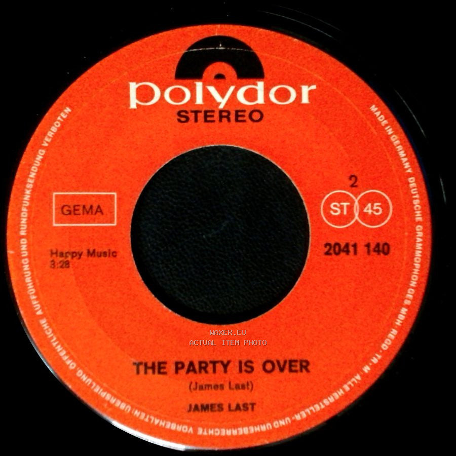 James Last - The Party Is Over / Theme From 'love Story' side A