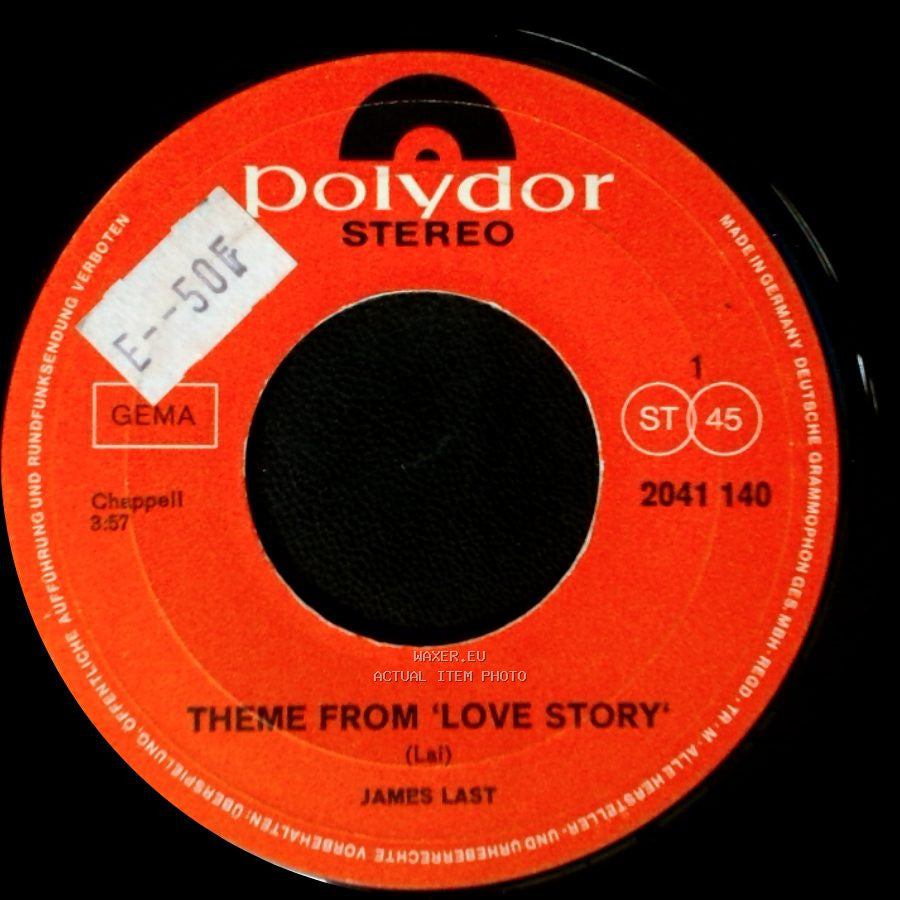 James Last - The Party Is Over / Theme From 'love Story' side B