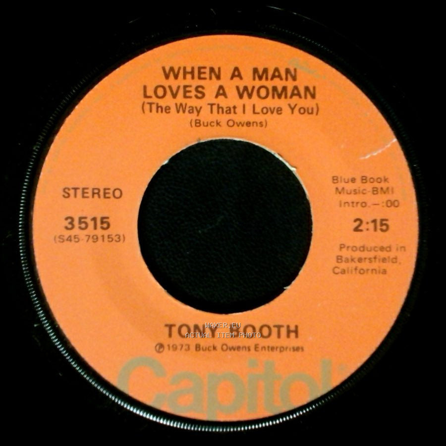 Tony Booth - When A Man Loves A Woman (The Way That I Love You) / Just A Man side B