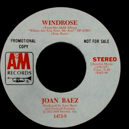 Joan Baez - Windrose / Less Than The Song side B