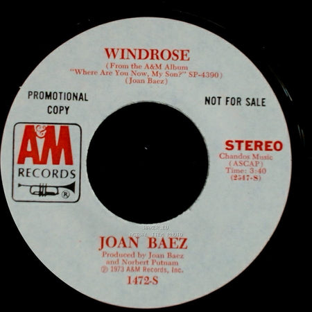 Joan Baez - Windrose / Less Than The Song side B