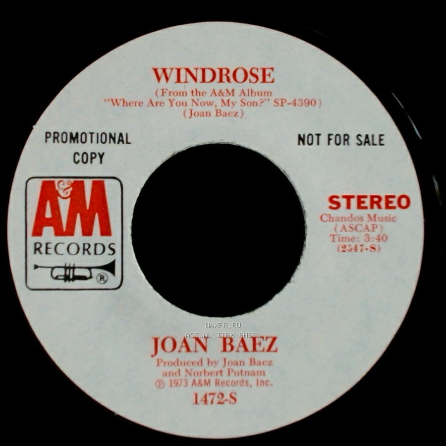 Joan Baez - Windrose / Less Than The Song side B