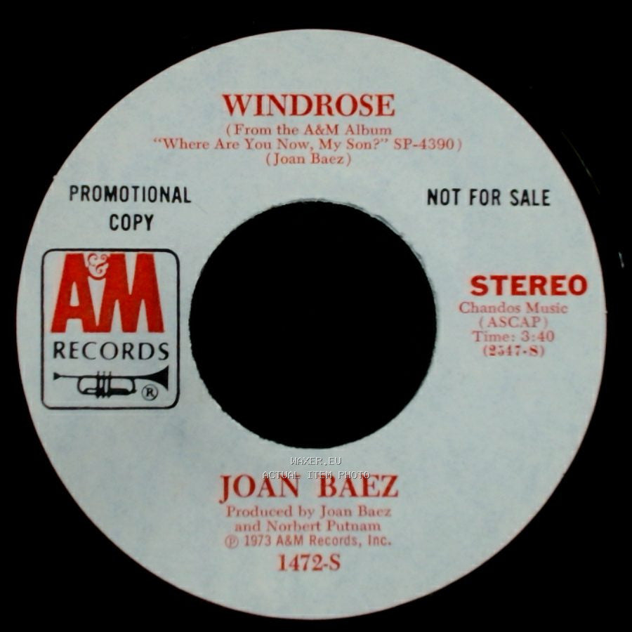 Joan Baez - Windrose / Less Than The Song side B