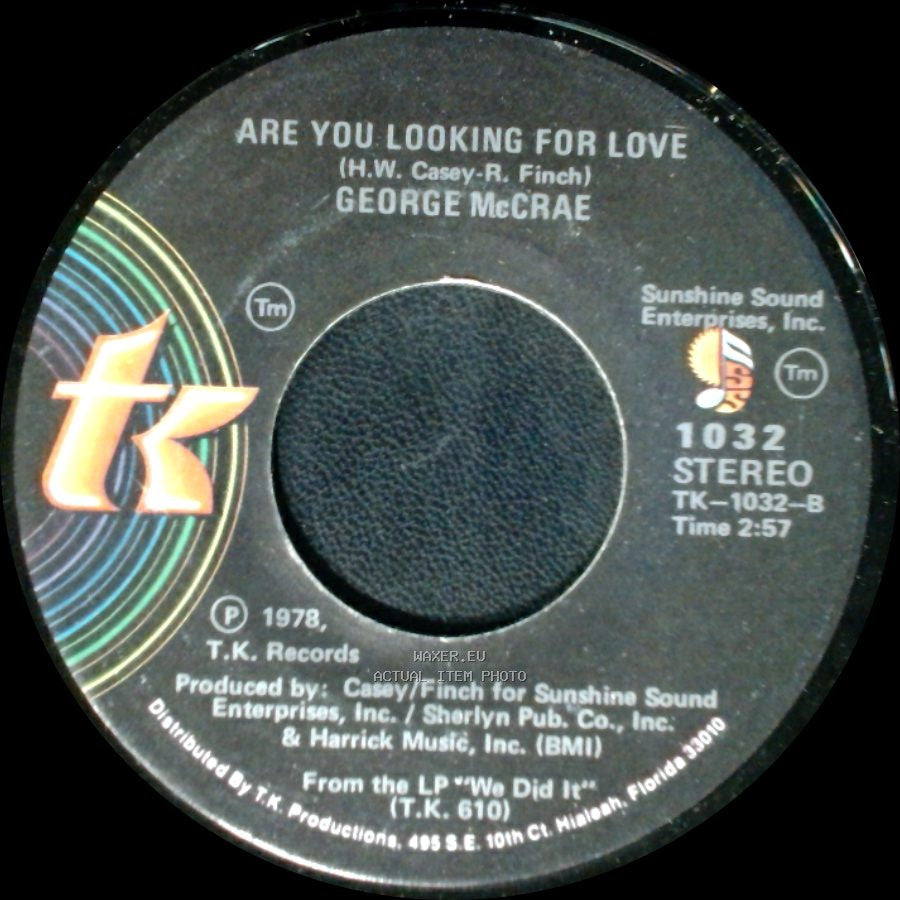 George Mccrae - Are You Looking For Love / I Want You Around Me side A