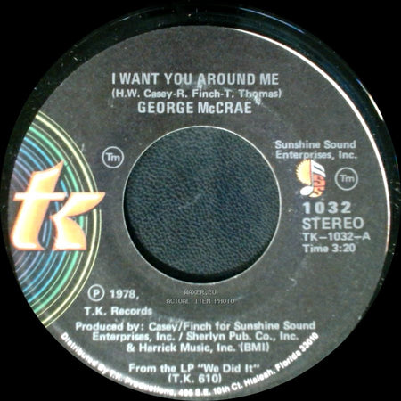 George Mccrae - Are You Looking For Love / I Want You Around Me side B