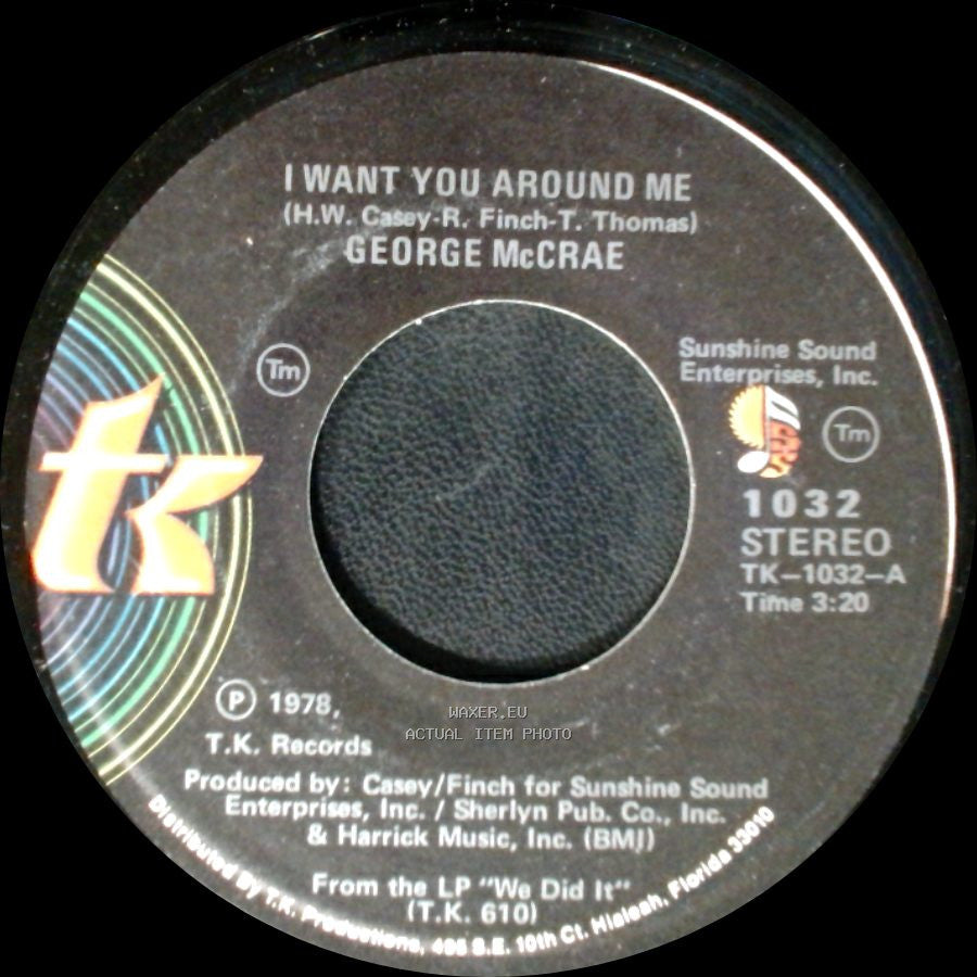 George Mccrae - Are You Looking For Love / I Want You Around Me side B