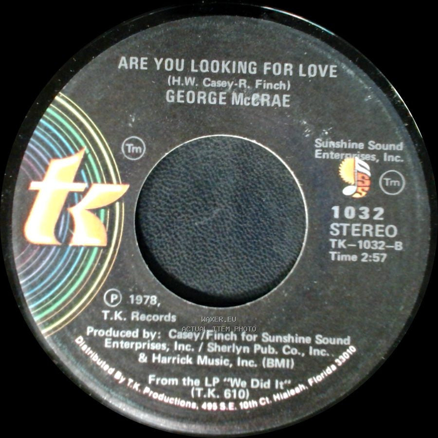 George Mccrae - Are You Looking For Love / I Want You Around Me side B