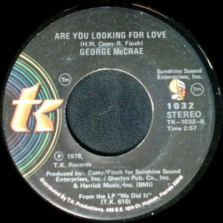 George Mccrae - Are You Looking For Love / I Want You Around Me side A