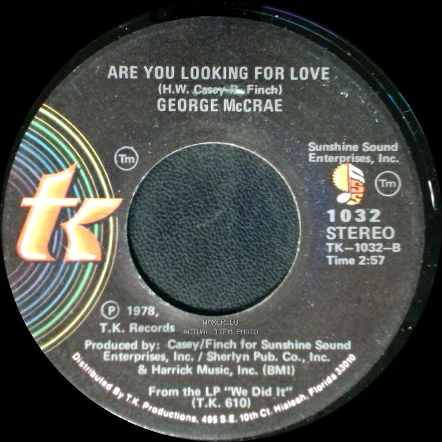 George Mccrae - Are You Looking For Love / I Want You Around Me side A