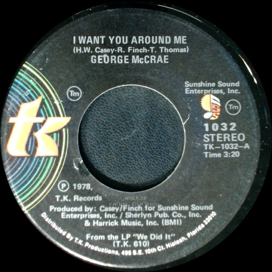 George Mccrae - Are You Looking For Love / I Want You Around Me side B