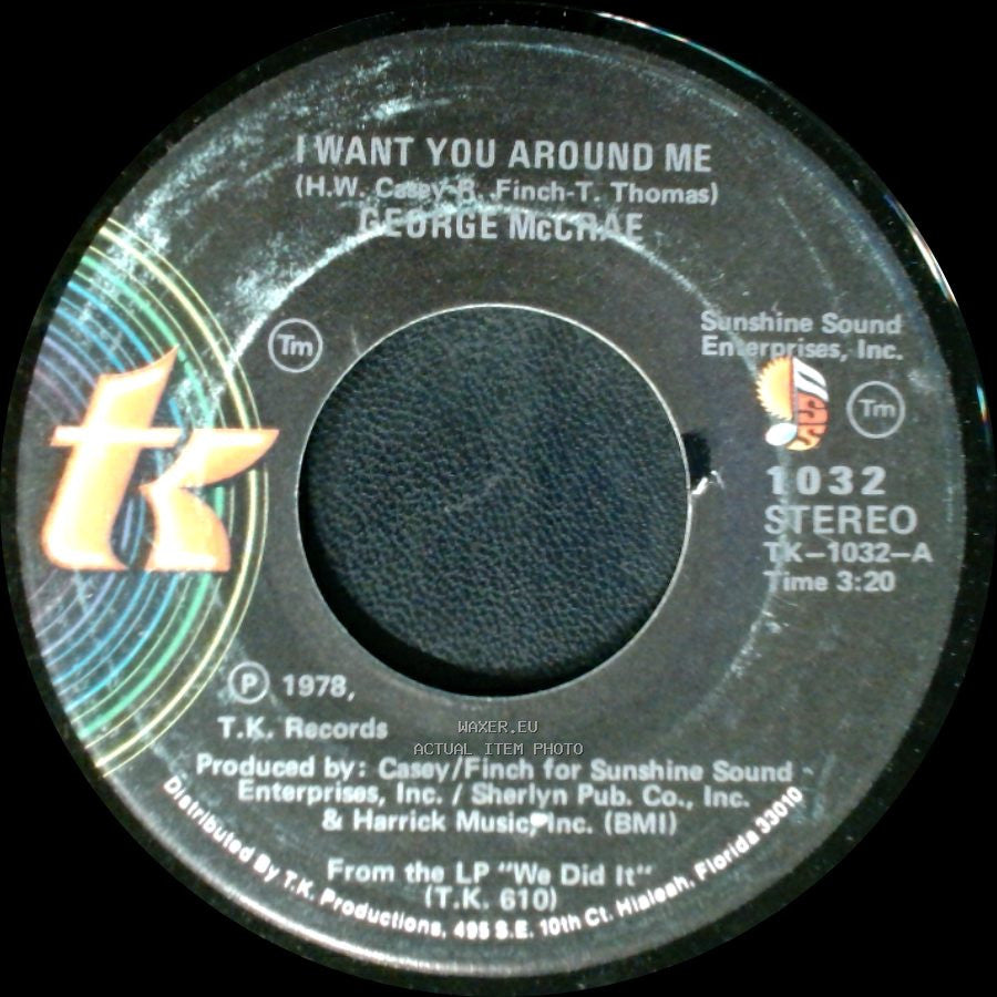 George Mccrae - Are You Looking For Love / I Want You Around Me side B