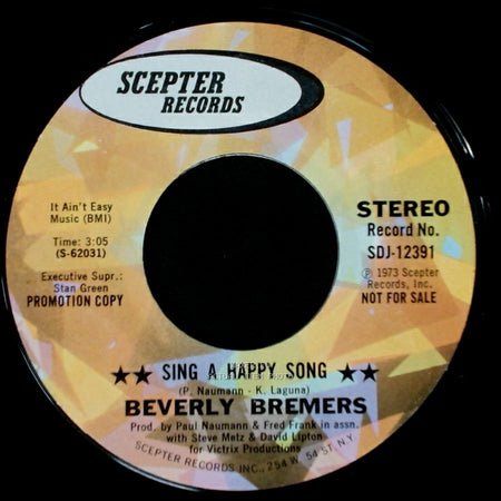Beverly Bremers - Sing A Happy Song / Sing A Happy Song side B