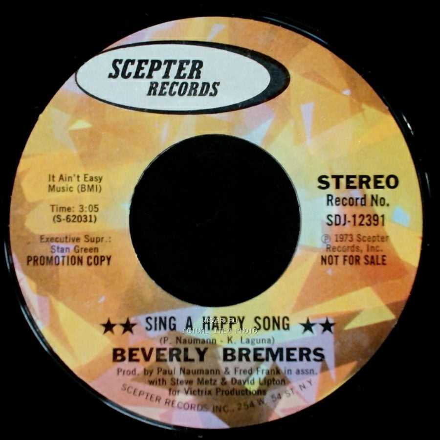 Beverly Bremers - Sing A Happy Song / Sing A Happy Song side A