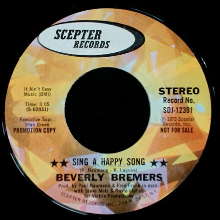 Beverly Bremers - Sing A Happy Song / Sing A Happy Song side A