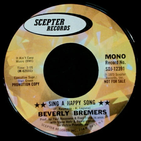 Beverly Bremers - Sing A Happy Song / Sing A Happy Song side B