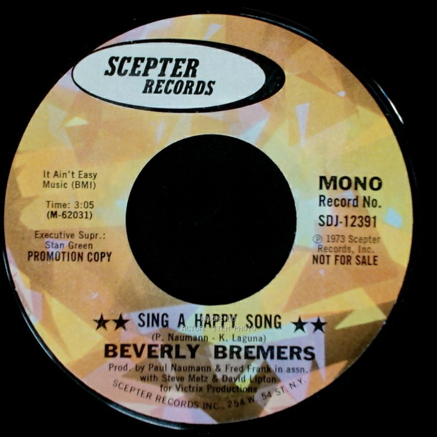 Beverly Bremers - Sing A Happy Song / Sing A Happy Song side A